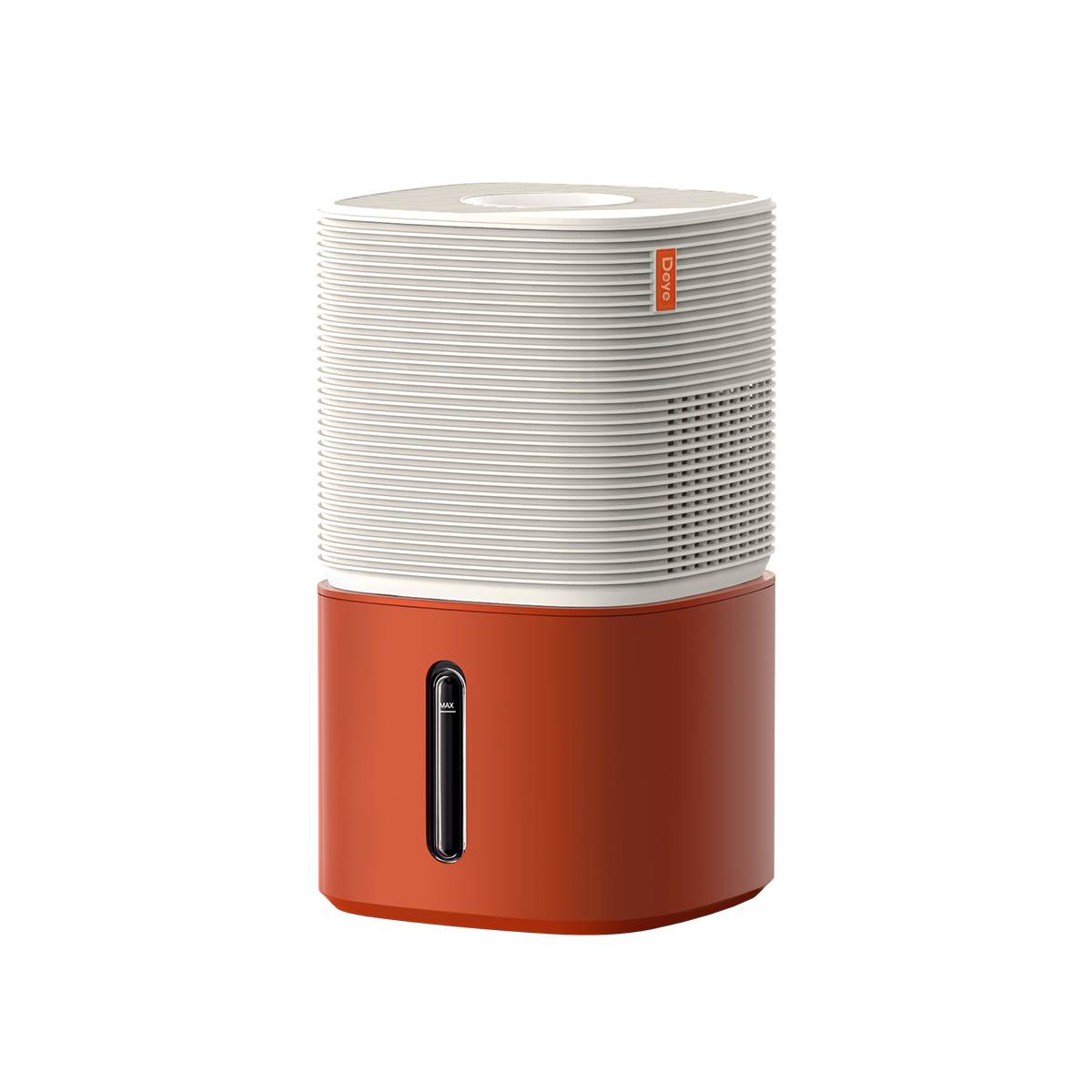 Deye H7 humidifier with white top and orange base, front indicator window