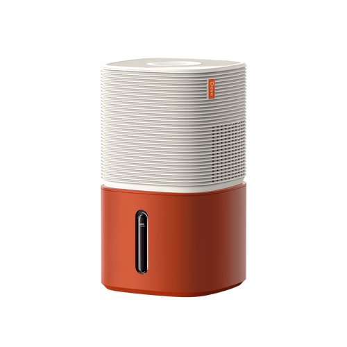 Deye H7 humidifier with white top and orange base, front indicator window